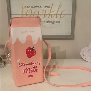 Strawberry Milk Bag - Pink